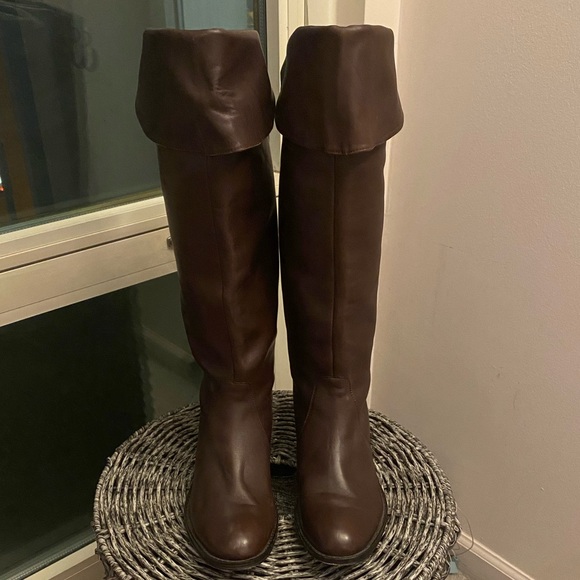 Coach Shoes - Coach Fold-Over Knee High Boots